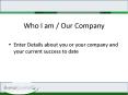 Who I am / Our Company PowerPoint PPT Presentation