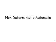 Non Deterministic Automata
