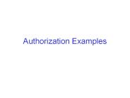 Authorization Examples