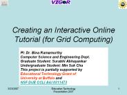 Creating an Interactive Online Tutorial (for Grid Computing)