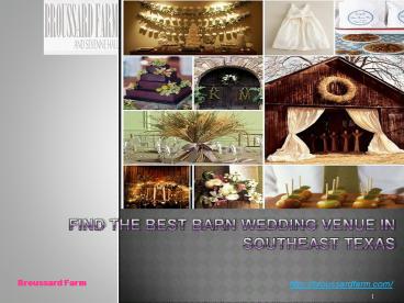 Find The Best Barn Wedding Venue in Southeast Texas