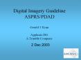 Digital Imagery Guideline ASPRS/PDAD Gerald J. Kinn Applanix ISG A Trimble Company PowerPoint PPT Presentation
