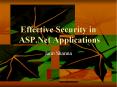 Effective Security in ASP.Net Applications PowerPoint PPT Presentation