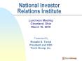 National Investor Relations Institute PowerPoint PPT Presentation