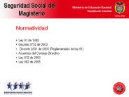 Seguridad Social del       Magisterio