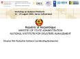 Republic of Mozambique MINISTRY OF STATE ADMINISTRATION NATIONAL INSTITUTE FOR DISASTERS MANAGEMENT PowerPoint PPT Presentation