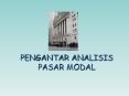 PENGANTAR ANALISIS PASAR MODAL PowerPoint PPT Presentation