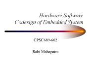 Hardware Software Codesign of Embedded System