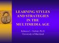 LEARNING STYLES AND STRATEGIES IN THE MULTIMEDIA AGE PowerPoint PPT Presentation