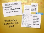 Please continue working on terms from Chapter 9.