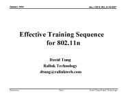 Effective Training Sequence  for 802.11n