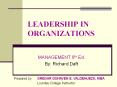 LEADERSHIP IN ORGANIZATIONS PowerPoint PPT Presentation