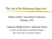 The Art of the Reference Interview
