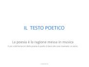 IL TESTO POETICO