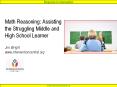 Math Reasoning: Assisting the Struggling Middle and High School Learner Jim Wright www.interventioncentral.org PowerPoint PPT Presentation