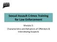 Sexual Assault Crimes Training for Law Enforcement PowerPoint PPT Presentation