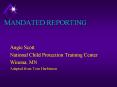 MANDATED REPORTING PowerPoint PPT Presentation
