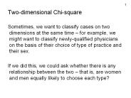 Two-dimensional Chi-square