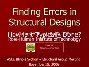 Finding Errors in Structural Designs