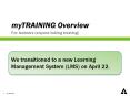 myTRAINING Overview PowerPoint PPT Presentation