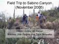Field Trip to Sabino Canyon (November 2005) PowerPoint PPT Presentation