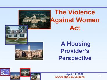 The Violence Against Women Act  A Housing Provider