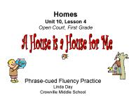 Homes Unit 10, Lesson 4 Open Court, First Grade