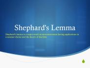 Shephard's Lemma