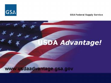 USDA Advantage!