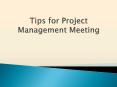 Essential Tips for Project Management Meeting PowerPoint PPT Presentation