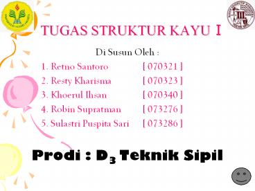 TUGAS STRUKTUR KAYU I