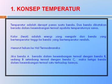 1. KONSEP TEMPERATUR
