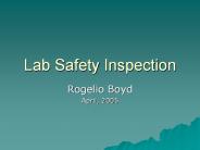 Lab Safety Inspection