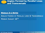 Angles Formed by Parallel Lines and Transversals