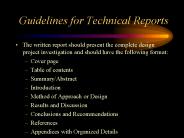 Guidelines for Technical Reports