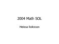 2004 Math SOL PowerPoint PPT Presentation