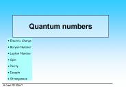 Quantum numbers
