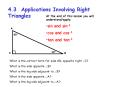 4.3 Applications Involving Right Triangles PowerPoint PPT Presentation