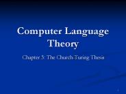 Computer Language Theory