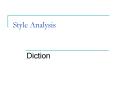 Style Analysis PowerPoint PPT Presentation