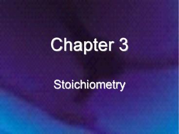 PPT – Stoichiometry PowerPoint presentation | free to download - id ...