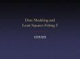 Data Modeling and Least Squares Fitting 2 PowerPoint PPT Presentation