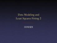 Data Modeling and Least Squares Fitting 2