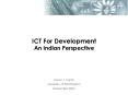 ICT For Development An Indian Perspective PowerPoint PPT Presentation