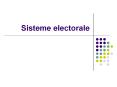 Sisteme electorale PowerPoint PPT Presentation