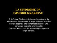 LA SINDROME DA IMMOBILIZZAZIONE