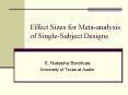 Effect Sizes for Meta-analysis of Single-Subject Designs PowerPoint PPT Presentation