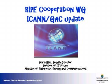 RIPE Cooperation WG