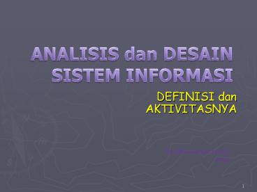 PPT – SISTEM INFORMASI MANAJEMEN PowerPoint presentation | free to ...
