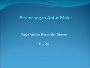 Perancangan Antar Muka